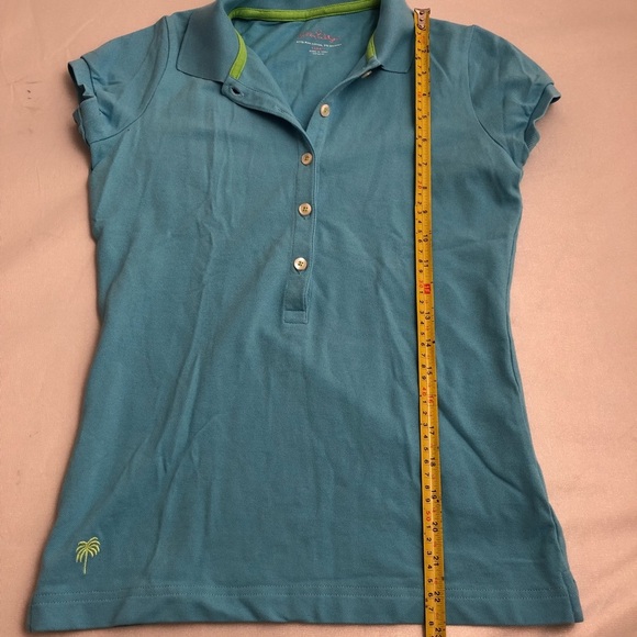Lilly Pulitzer light blue short sleeve polo shirt XS - Picture 4 of 5